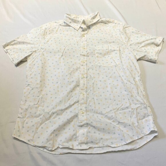 Goodfellow & CO Men's Button Down Shirt White Pastel Print Slim Fit Cotton - Picture 6 of 6